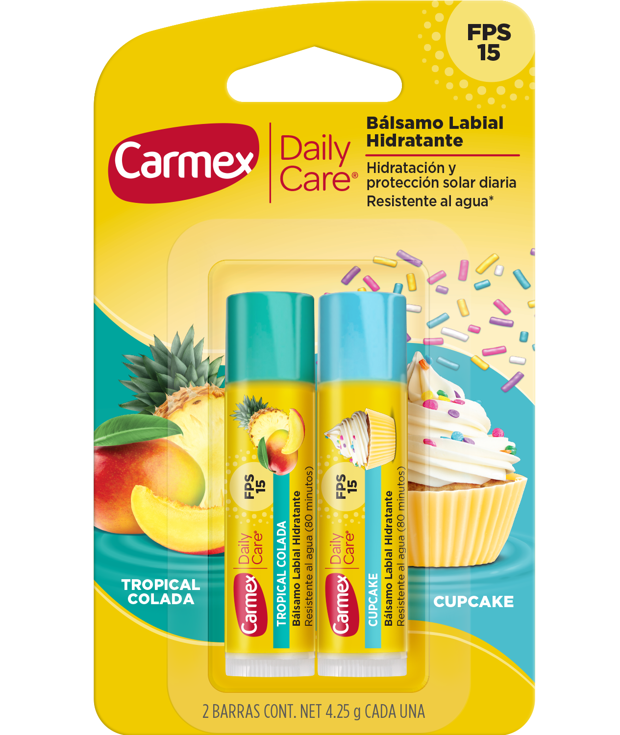 2 BARRAS DAILY CARE - TROPICAL COLADA & CUPCAKE