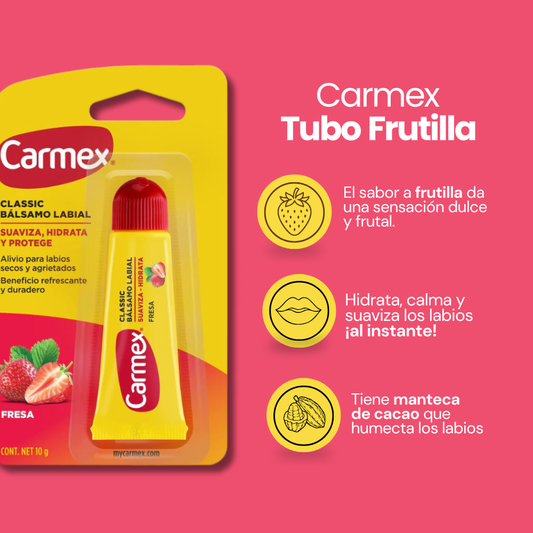 Carmex Frutilla Tubo - Bálsamo Labial