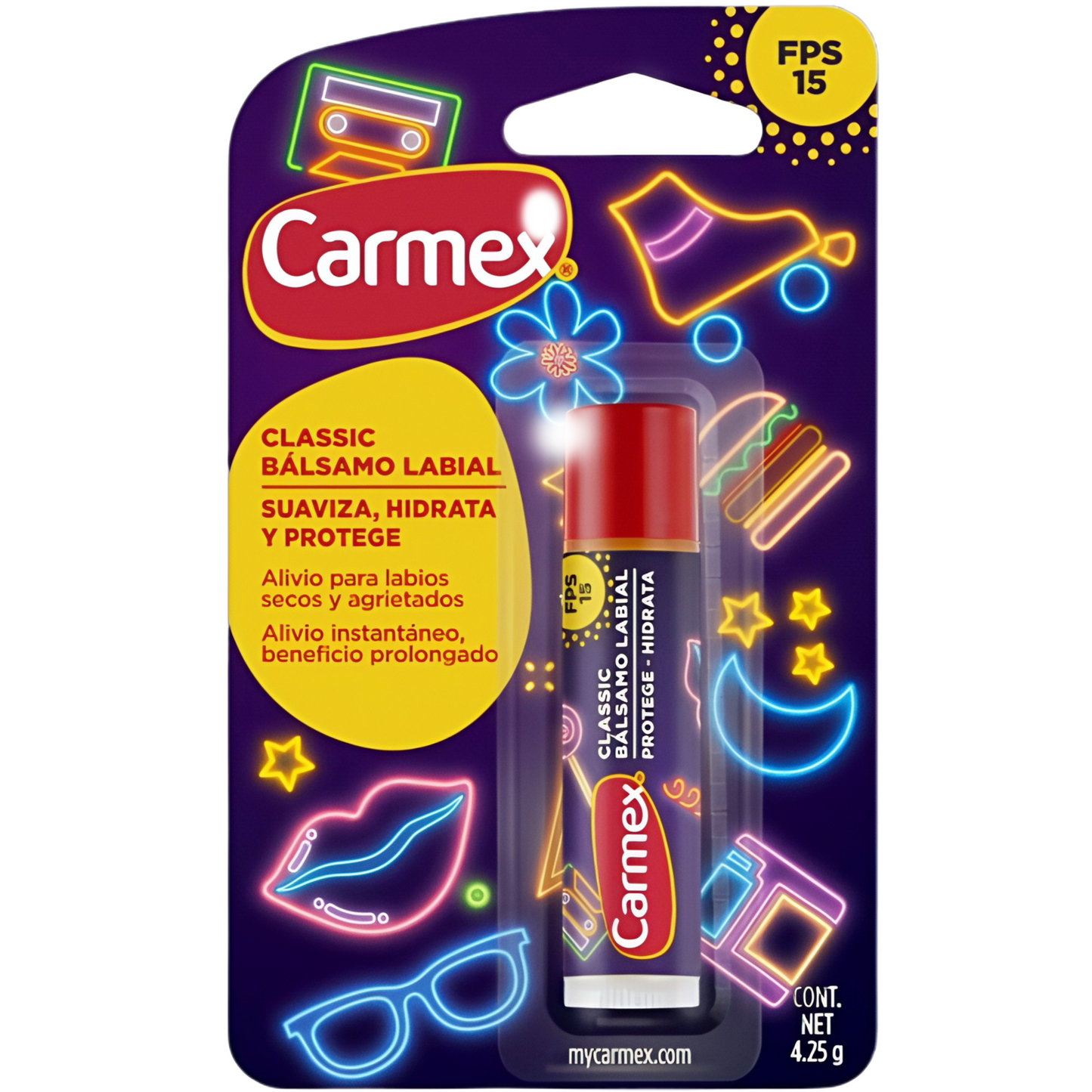 Carmex Classic Barra Retro - Bálsamo Labial FPS-15 - Edición Limitada